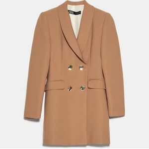 Zara Double Breasted Buttoned Frock Coat Blazer - XS